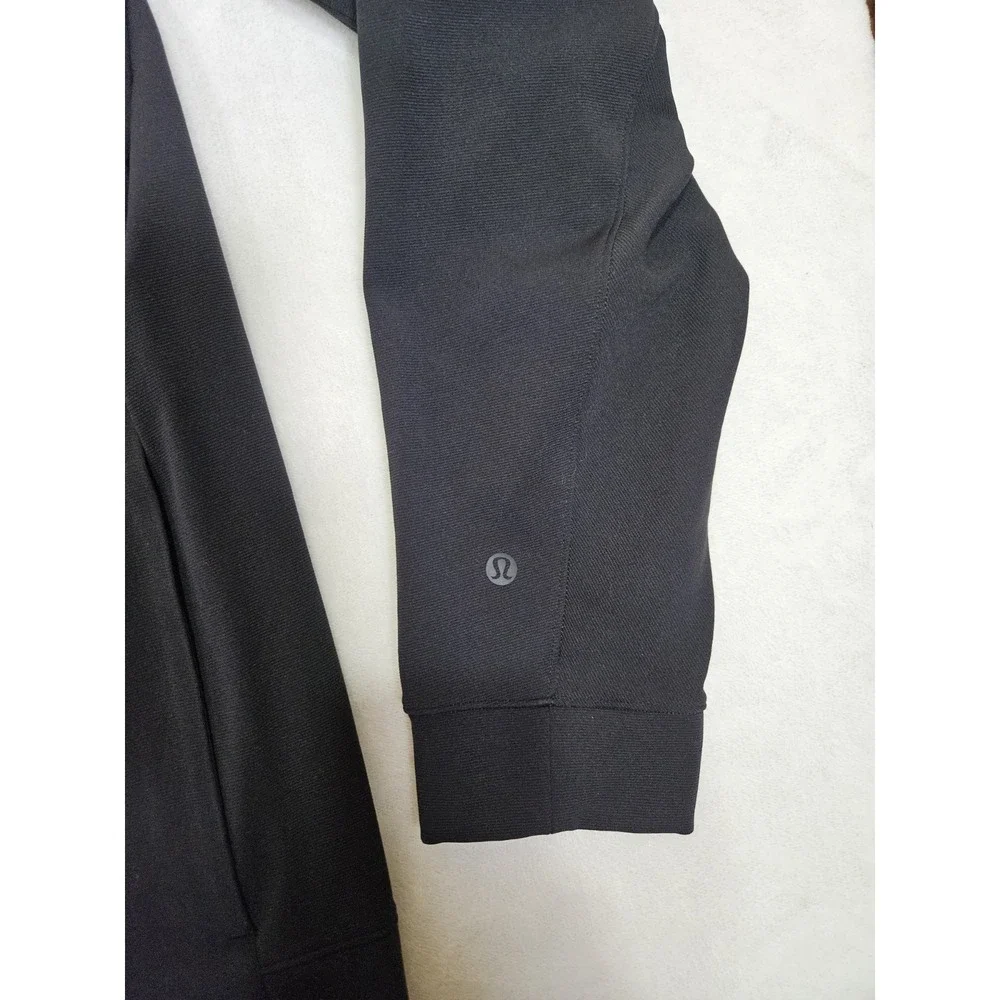 Lululemon Men's Sojourn Fleece Lined Full‎ Zip Black Jacket XL LOGO